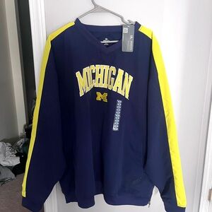 University of Michigan Embroidered Patchwork Pullover